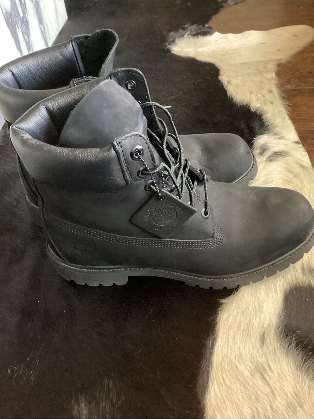 Timberland Black Lace-Up Men's Work Boots